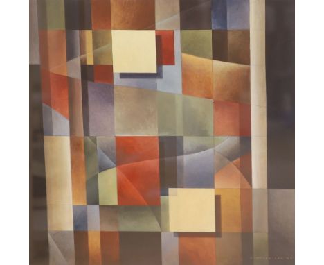Jonathan Myles-Lea (b. 1969), lithograph in colours, 'NYC Abstract', signed and numbered 3/15, framed, with accompanying cert