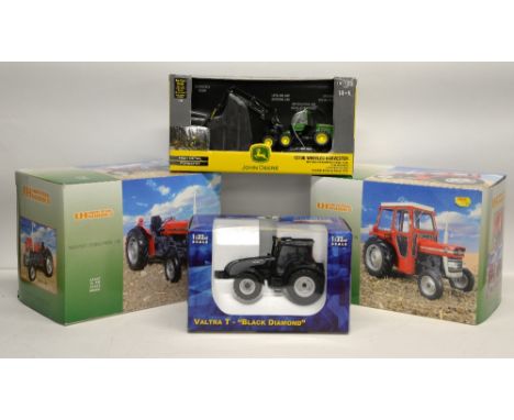 Four 1:16 scale Universal Hobbies farming models to include Massey Ferguson 135, Massey Ferguson TE 20 'The Little Grey', Mas