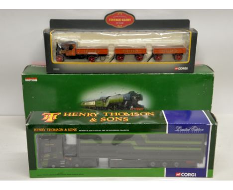 Corgi Modelzone 1:50 scale limited edition Flying Scotsman and Tender CC99902 and five other Corgi commercial vehicles to inc