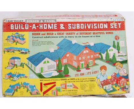 An original 1960's retro Chad Valley Girder &amp; Panel ' Build A Home and Subdivision Set'. Box lid has damage to sides, but
