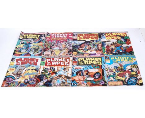 A large collection of 99x vintage 1970's Planet Of The Apes comics. Titles include Planet Of The Apes and Dracula lives.&nbsp