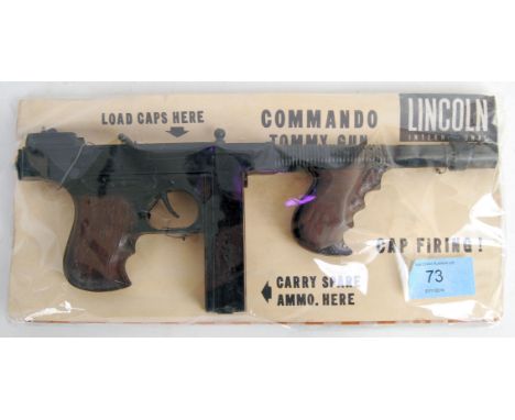 A vintage Commando Tommy Gun made by Lincoln International. Still in its orignal packaging. 17cm long

POSTAGE: Worldwide Pos