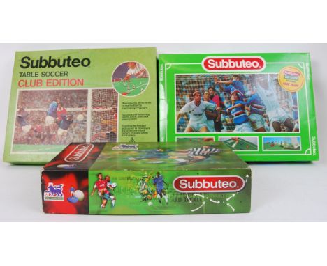 A collection of 3x Subbuteo sets one of which is a vintage set. Sets include; The FA Premier League, Club Editions etc. All w