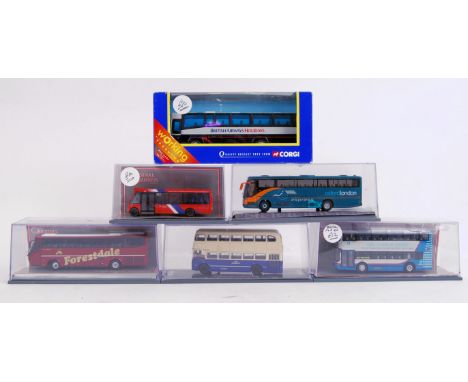 A collection of six diecast buses by Corgi. Livery's include British Airways and Bristol Park &amp; Ride. Part of the Origina