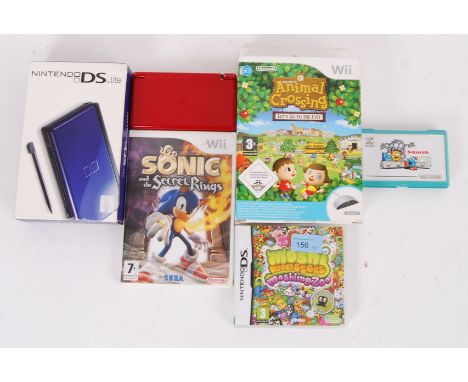 A collection of Nintendo products including Wii games, vintage Squish Game and Watch, Nintendo DS Lite etc.&nbsp;

POSTAGE: W