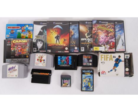 A &nbsp;large collection of various original &nbsp;console games for systems including Nintendo 64, Playstation One &amp; Nin