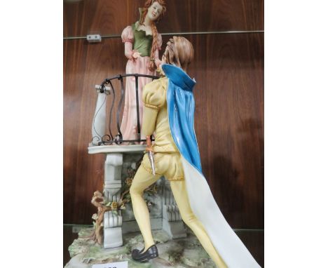 A capodimonte porcelain figure of Romeo and Juliet 