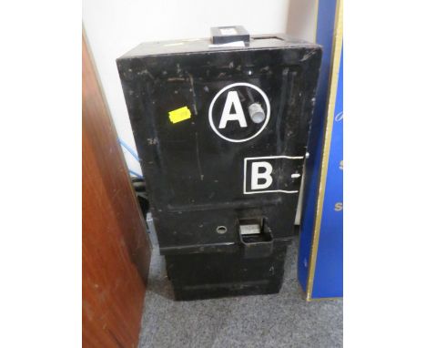 A vintage enamel telephone box exchange unit 