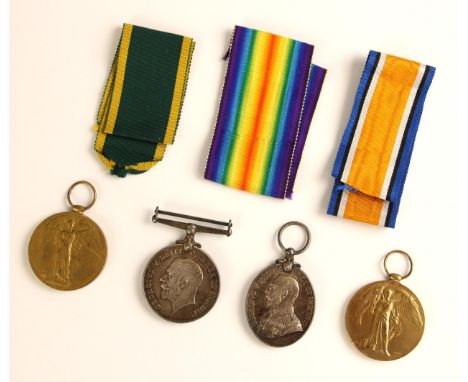 WORLD WAR I INTEREST: Three to 604095 Sergeant J. J. Wynn, Royal Artillery and Royal Horse Artillery, comprising: the War Med