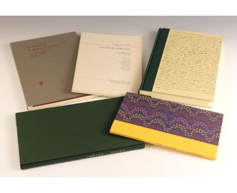 GWASG GREGYNOG INTEREST: Five volumes by Gwasg Gregynog, comprising: Elwyn (John) and Tagai Hughes (Glyn), THE TWELVE, an un-