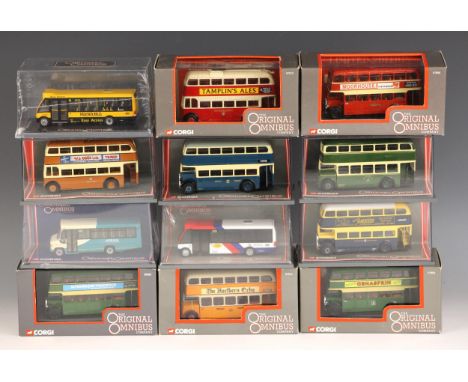 Twenty four 1/76 scale die-cast model buses and coaches by Corgi Classics, to include a limited edition 97198 The Southdown G
