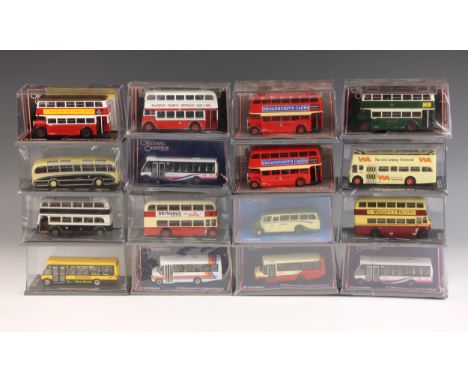 Forty eight 1/76 scale die-cast model buses by Corgi and The Original Omnibus Company, to include a limited edition Leyland T