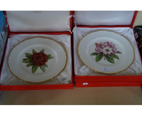 Six box Spode cabinet plates, all with floral central panels and gilt rims (6)