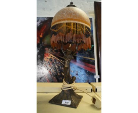 A reproduction table lamp in the Art Nouveau taste (sold electrically untested)