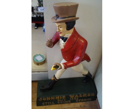 A vintage advertising celloid figure Johnnie Walker (af)
