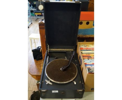 A vintage wind up gramophone 