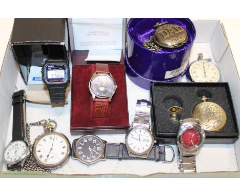 A good job lot of assorted time piecesincluding a new Casio, Lorus 