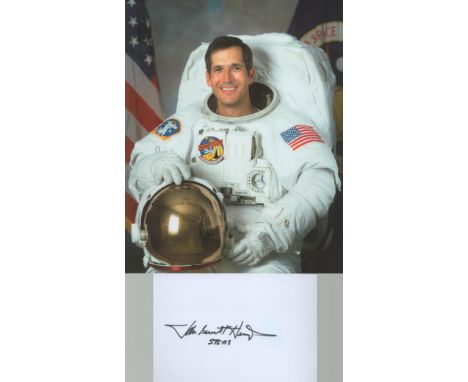 NASA astronaut John Bennett Herrington A white card (measuring approx. 6"x4") beautifully - the first enrolled member of a Na