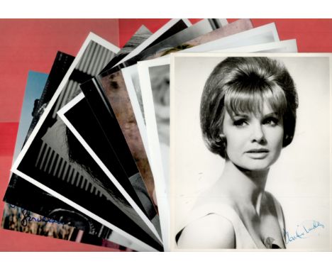 TV and Film Collection of 10 Vintage Signed Photos approx size 10 x 8 Includes Cherie Lunghi, Jenny Linden, Joan Van Ark, Ste