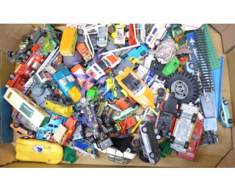 Die-cast model vehicles, Matchbox, Corgi, etc.