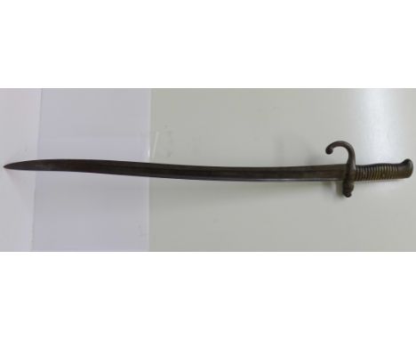 A French Chassepot 1866 model bayonet