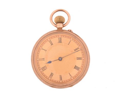 A 9ct yellow gold Mummery and Sons open-face pocket watch, featuring a keyless wound movent in a 9ct yellow gold case measuri