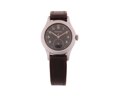 A Jaeger-LeCoultre (JLC) 'Dirty Dozen' Military watch, featuring a hand-wound Swiss-made movement in a steel case measuring 3