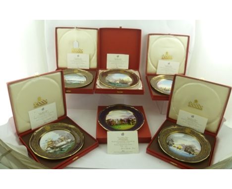 A SET OF SIX SPODE BONE CHINA COMMEMORATIVE PLATES with scenes of The Armada, each in individual presentation box 