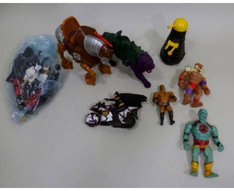 A BOX OF ACTION FIGURES 1980's - He-Man, Thundercats, Action Force and others 