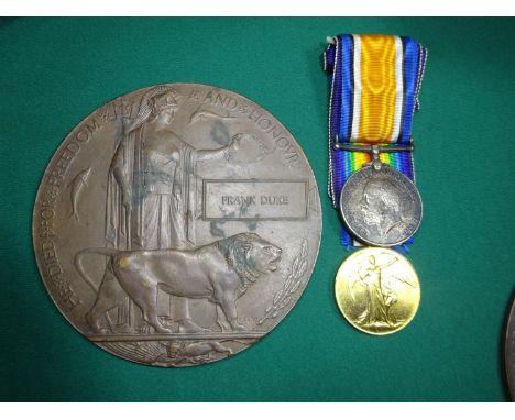 A WWI family group to three brothers, comprising: Pair: BWM, Victory (SD 2667 Pte V G Duke, R Suss. R), VF and NEF, with I.D.