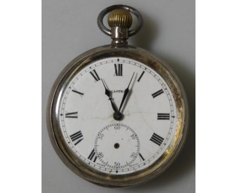 SILVER CASED BUREN CASTRA POCKET WATCH 