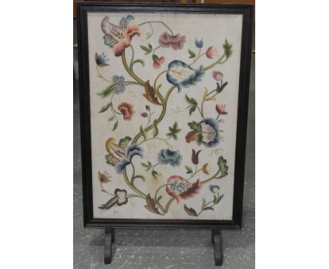 CREWEL WORK FIRESCREEN 