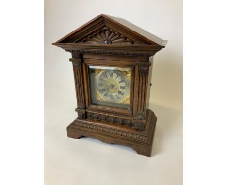 Oak Mantel Clock - Heard Running 