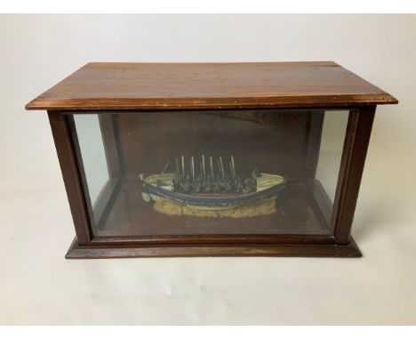 Scratch Built Model - Clovelly Life Boat Elinor - Roget Case Dimensions 52cm x 27cm x 28cm 