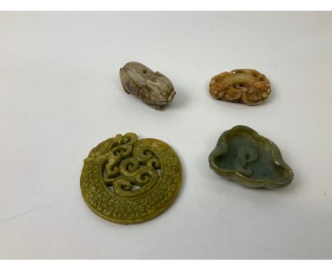 Oriental Carved Pig Netsuke and Others 