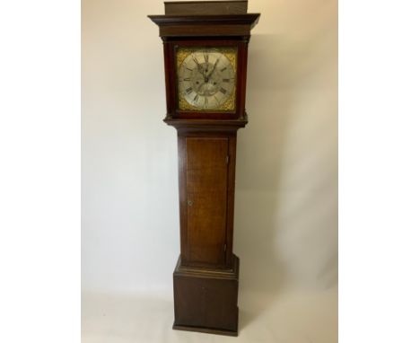 19th Century Oak Long Case Clock - Barnstaple Maker - 193cm H 