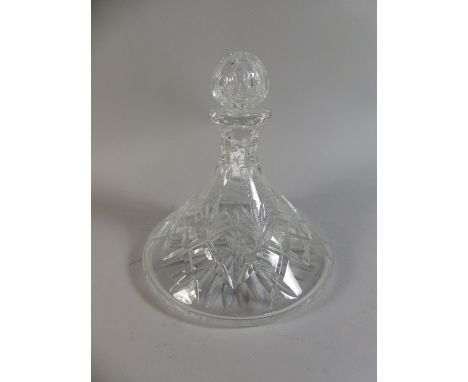 A Cut Glass Ships Decanter 