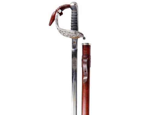 An officer's sword of the 2nd Battalion Argyll and Sutherland Highlanders, regimental pattern with straight double edged High