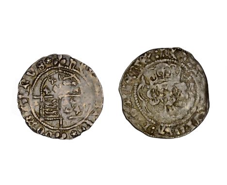 Ireland, Henry VII, two silver groats: early three crowns issue (1485-97), Dublin, r. DOMINUS HYBERNIE (S 6414), some clippin