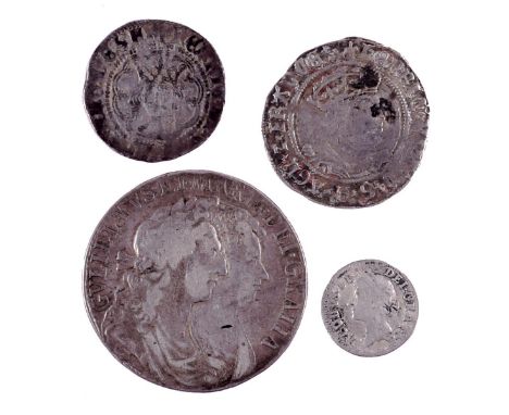 England, four silver coins: Henry VI, half groat, annulet issue (1422-30), Calais mint, annulets to neck, r. annulets to two 
