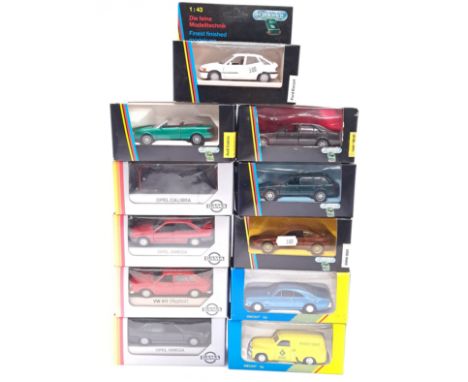 Gama(Mini), Schabak &amp; Trax (Australian), a boxed group of 1:43 scale diecast models to include Schabak 1090 Ford Escort, 