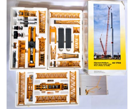 Conrad Models, a boxed (1:50 scale 2737/0 Liebherr LG 1750 Lattice Boom Mobile Crane in Deep Yellow and Grey.&nbsp;Although u