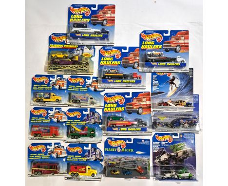 Hot Wheels (Mattel) a carded group comprising of different series such has "Pavement Pounders", "Planet Micro", "Long Haulers