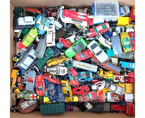 Matchbox, Corgi and similar, a unboxed group to include Matchbox Models Of Yesteryear 1926 Type 25 Bugatti, Corgi Lunar Bug (