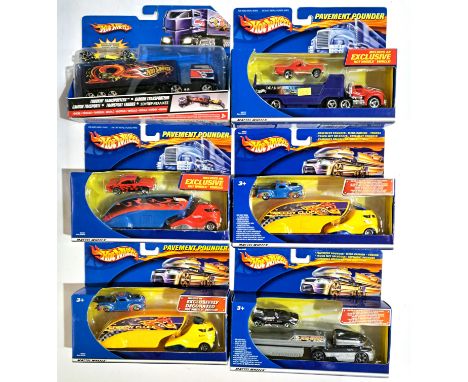 Hot Wheels (Mattel) a boxed group comprising of Truck Transporters and series such has "Pavement Pounders".&nbsp; Conditions 