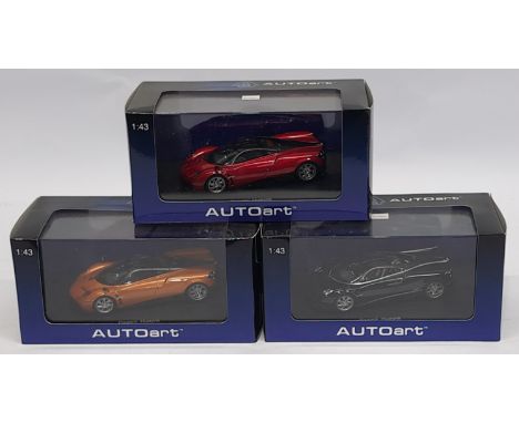 AUTOart, 1:43 scale, a Pagani Huayra Car group. &nbsp;Although unchecked for completeness condition generally appears to be E
