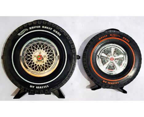 Hot Wheels (Mattel) a pair of plastic "Rally" Carry Cases comprising of Rally Case &amp; Super Rally Case with each one compl
