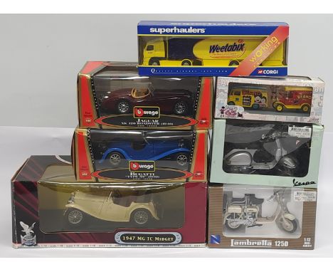 Corgi, Road Signature, NewRay &amp; similar, a boxed Car, Scooter &amp; Commercial group. &nbsp;Includes 1947 MG TC Midget, B