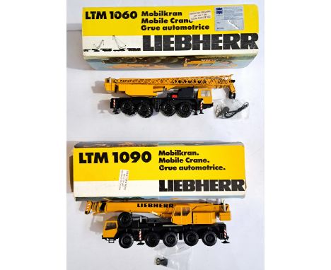 Conrad (Liebherr), a boxed 1:50 scale pair comprising of LTM 1090 Mobile Crane along with LTM 1060 Mobile Crane. Although not