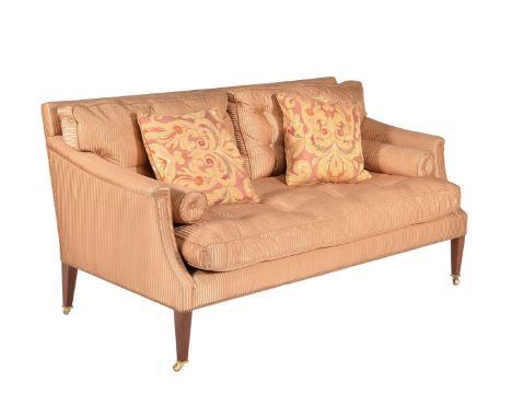 A mahogany and upholstered sofa, in the manner of George Smith, of recent manufacture, 87cm high, 170cm wide, 83cm deep